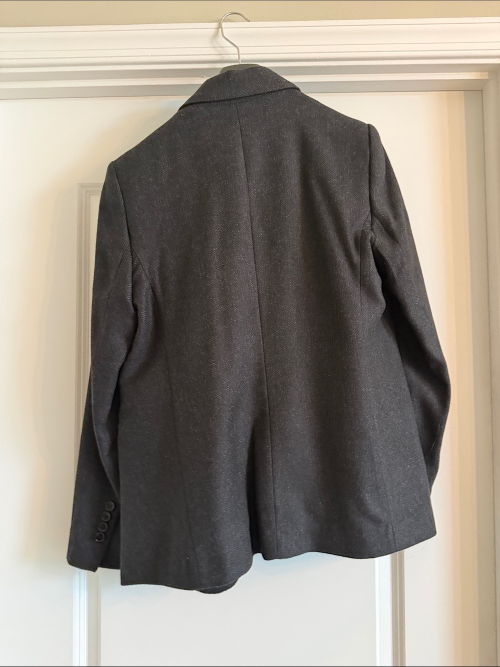 Mango Dark Charcoal Herringbone Blazer - Picture 5 of 5